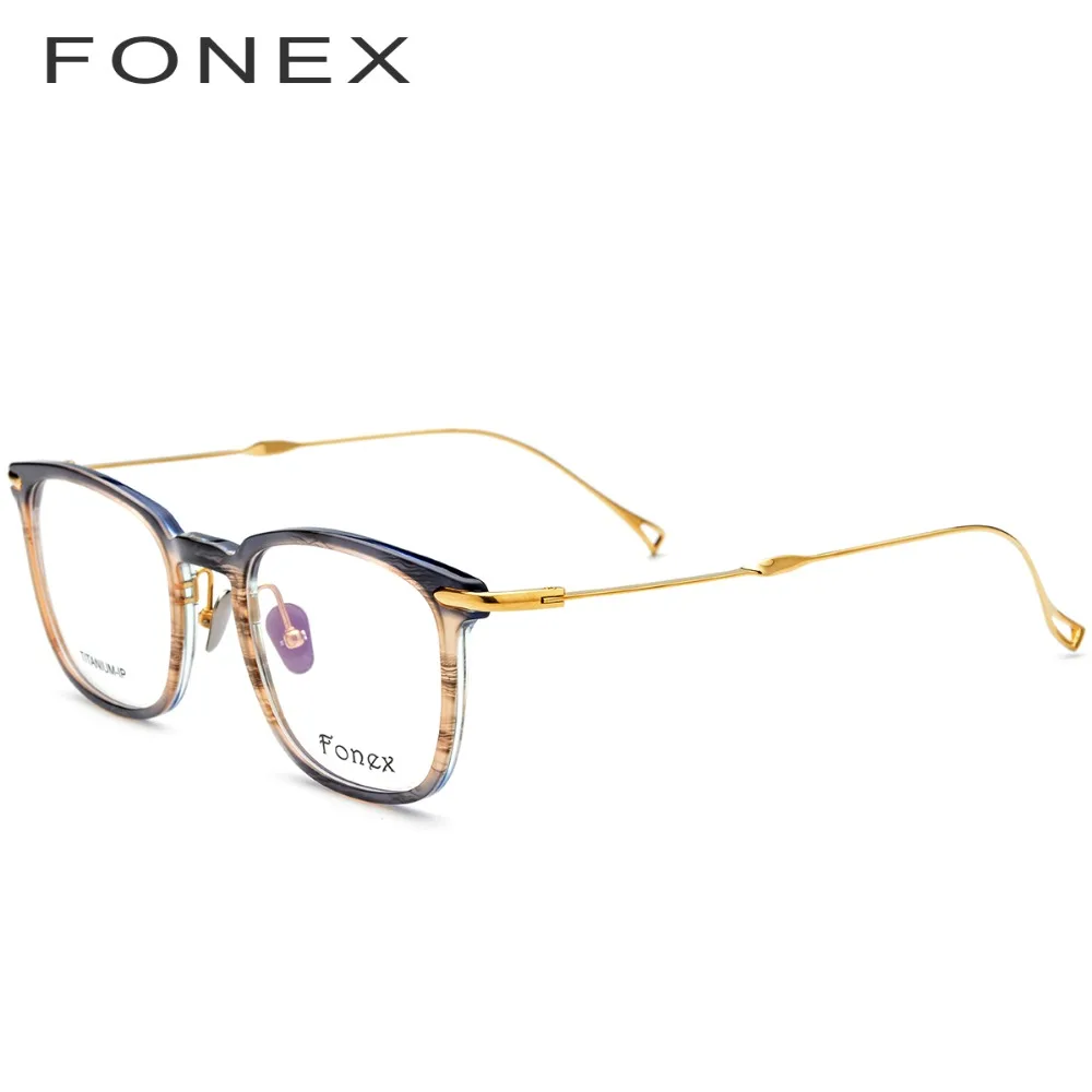 Оптические очки FONEX из ацетата титана мужские для близорукости по рецепту