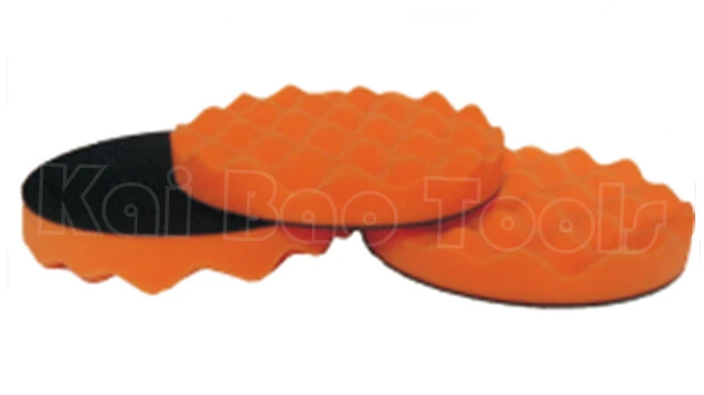 

Good 6inch Sponge Disc Pad 150mm Diameter Wave Face Type Fabric Adhesion for Glass Polishing Auto Car Waxing Wax Soft Foam Pad