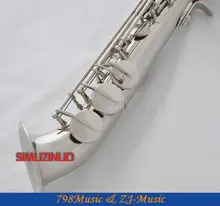 Silver Plated Curved bell Soprano saxophone Bb key to High F key and G Key