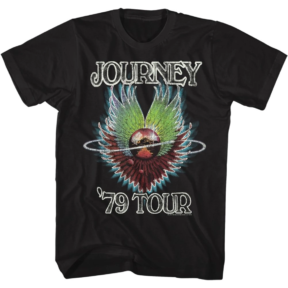 

American Classics Journey Rock Band Music Group 1979 Tour List Adult T-Shirt Tee(2)