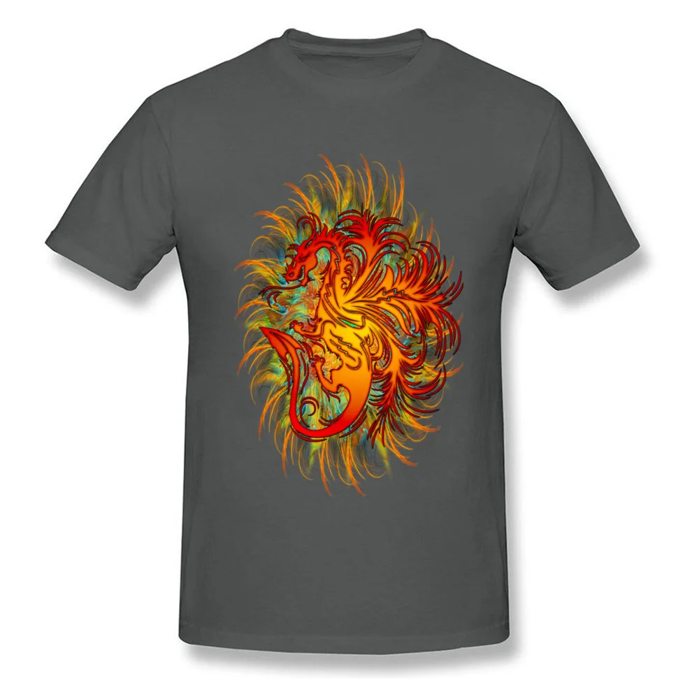 Dragon Psychedelic Fire Summer Fall Pure Cotton Crew Neck Tops T Shirt Short Sleeve Casual Tee Shirt Oversized Top T-shirts Dragon Psychedelic Fire carbon
