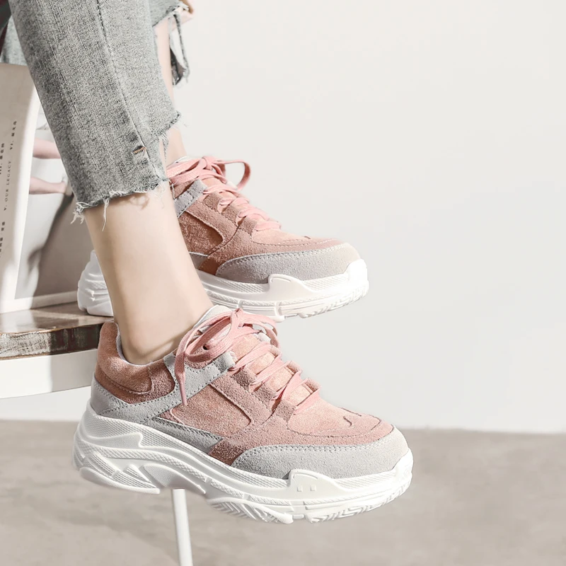 

CPI Women Sneakers 2019 Fashion Sneakers Women Casual Shoes Suede Ladies Casual Shoes Platform Flat Chaussures Femme AC-102