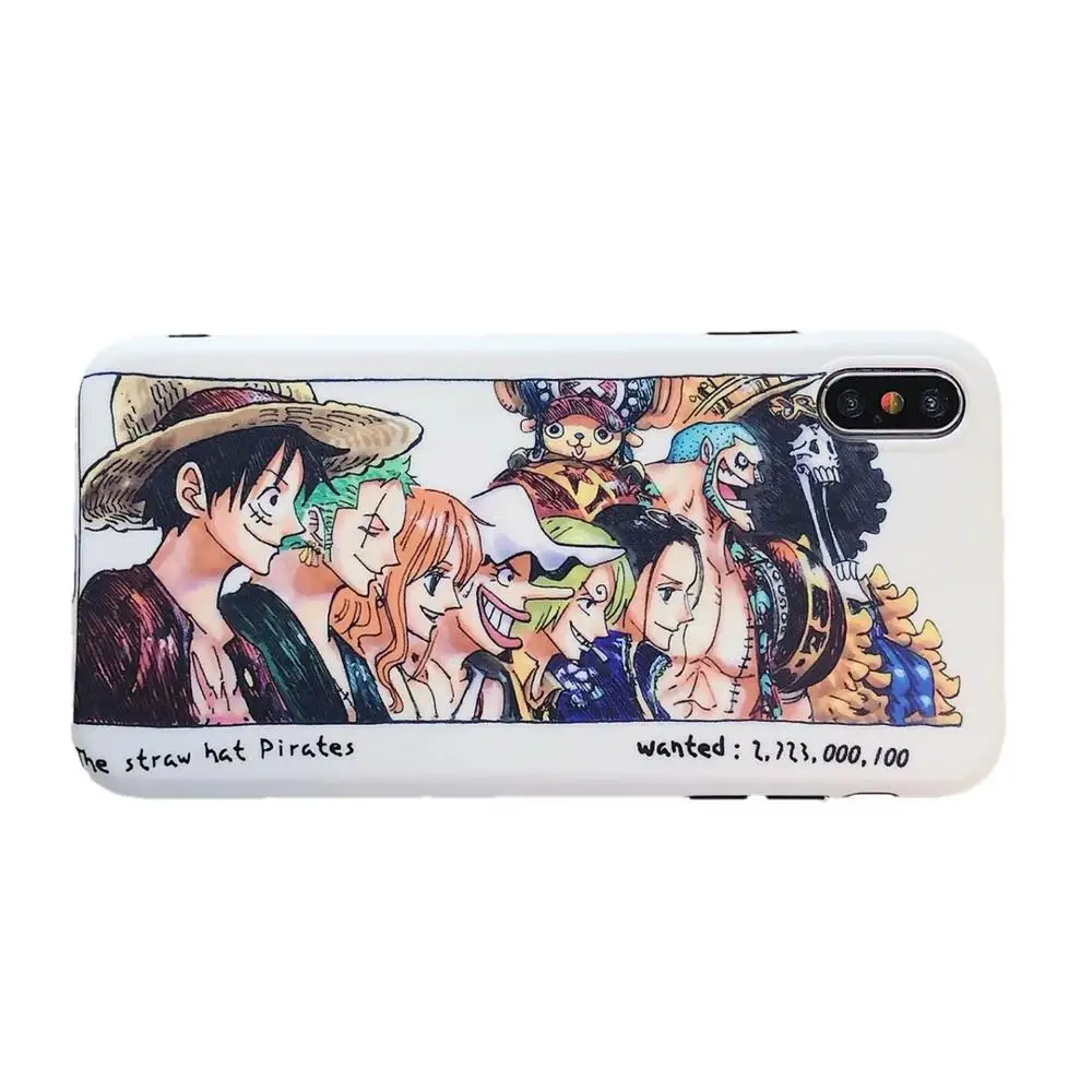 

New One Piece Cartoon Luffy Sanji Chopper Cartoon Soft Silicone Phone Cover Case For Iphone 6 6s 7 8 Plus X XS XR XM Back Coque