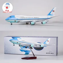 47 см 1/150 литая под давлением модель самолета Boeing 747 Air Force One модель самолета со светлыми опорные колесики из полимерного сплава коллекция самолетиков