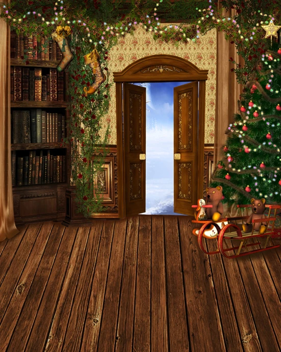 Natal fotografi latar belakang lantai kayu rumah terbuka Natal fotografi latar belakang lantai kayu rumah terbuka