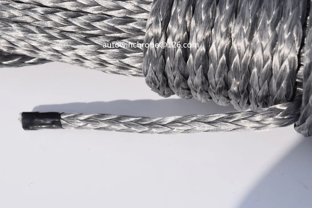 6 ملليمتر * 15 متر رمادي الاصطناعية ونش حبل ، 1/4 \