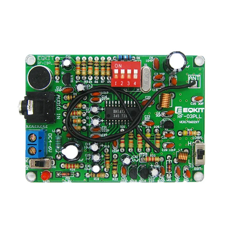 LEORY DIY наборы MP3 беспроводной микрофон передатчик Модуль FM Радио стерео двухканальный передатчик модуль печатной платы Комплект деталей