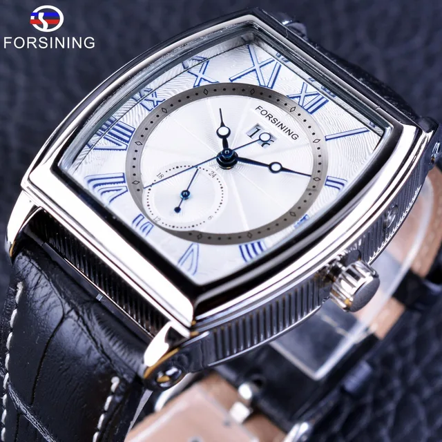 Forsining Men Automatic Watch Top Brand Luxury 2017 Classic Retro Design Luxury Blue Hands Self Winding Mechanical Wrist Watches