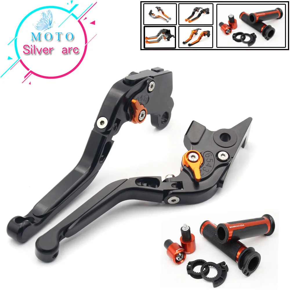 

Popular style For KTM 690 Duke RC8/R 1290 Super Duke R 990 SuperDuke CNC Folding Brake Clutch Levers Handlebar Hand Grips 1 Set