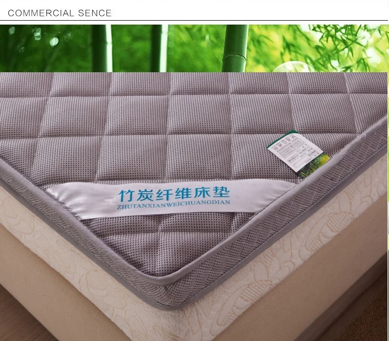 Бамбуковое волокно толстые теплые складные один или двойной матрас Мода Топпер стеганая кровать