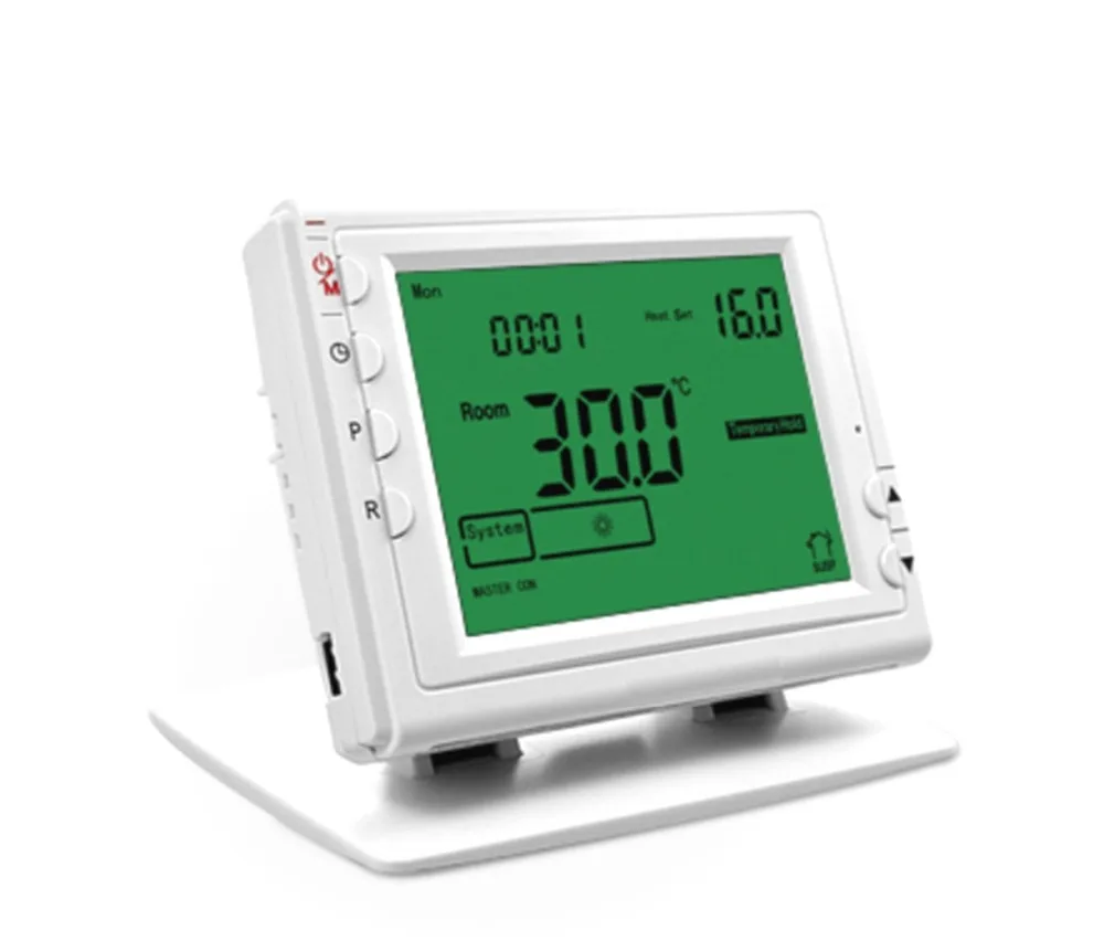 

Wireless Programmable Room Heating Thermostat Digital Temperature Controller Green Screen for Gas Boiler Heating Panel Radiator