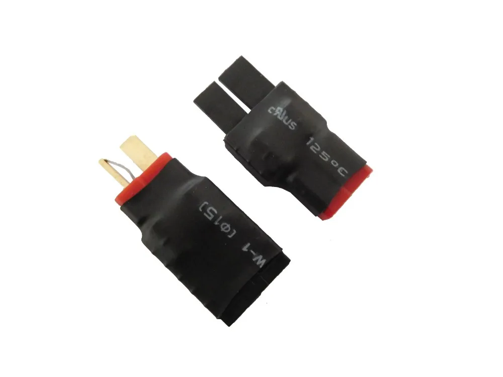

4 Pcs Zero Wire Male Female TRX to T Plug Deans Style No Wire Connector Battery Adapter