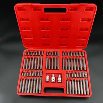 

75 pieces of CRV batch head set Star batch set of hexagonal wind batches Plum hex type screwdriver bits set