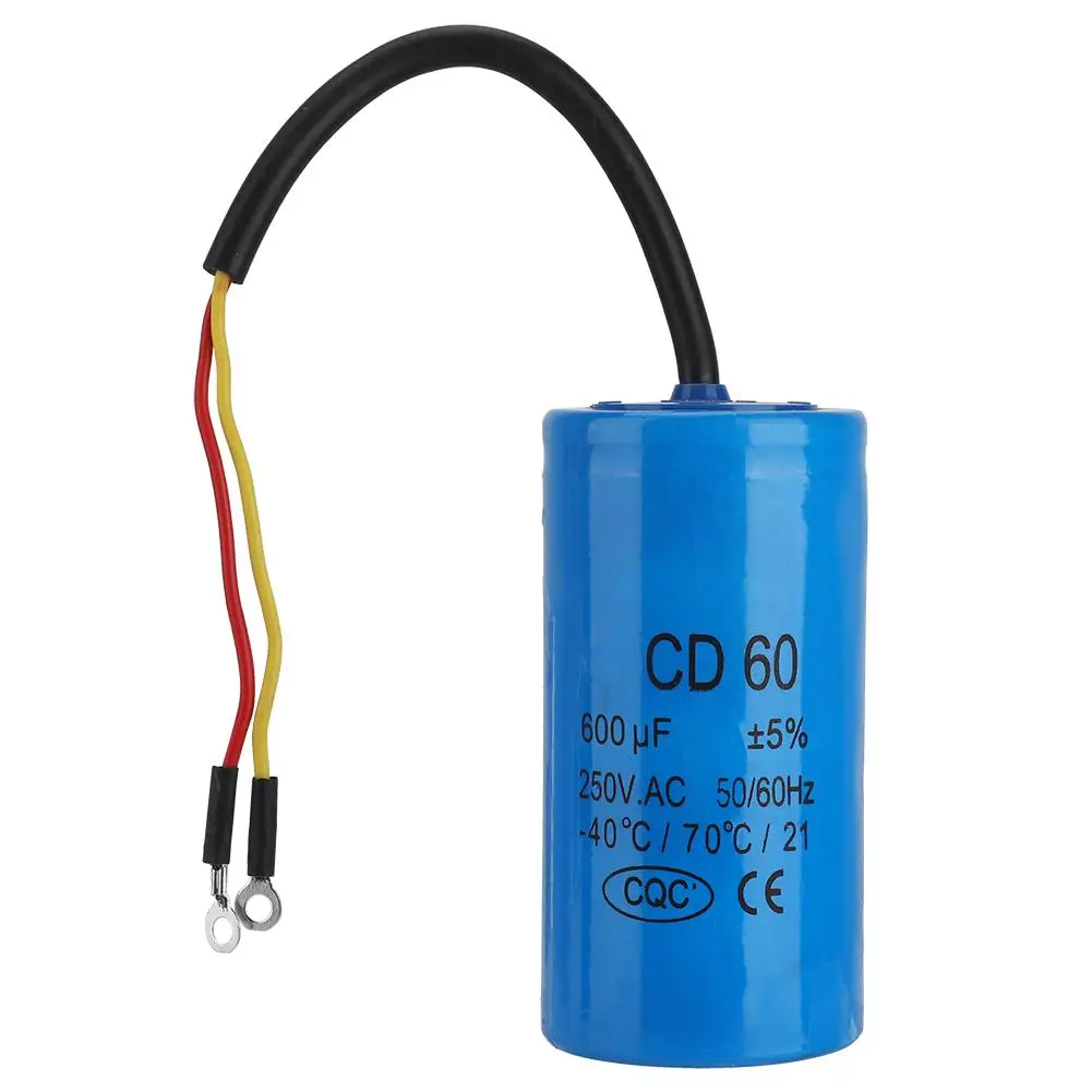 CD60 250uF Motor Start Capacitor AC 450V/300V/250V 50/60Hz 2 Wire