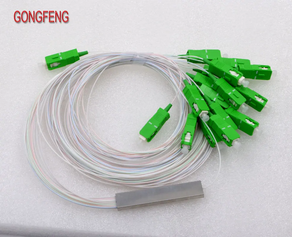 GONGFENG 10 шт. Новая стальная труба 0.9mm1:16 PLC Blockless SCUPC Оптическое волокно