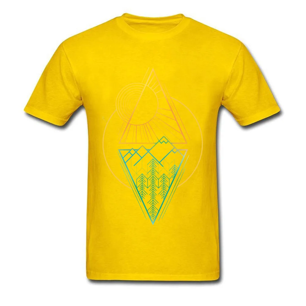 Go Nature Dominant Short Sleeve Cool T-shirts Cotton Fabric Round Collar Men Tops & Tees Custom Tops & Tees Summer/Fall Go Nature yellow