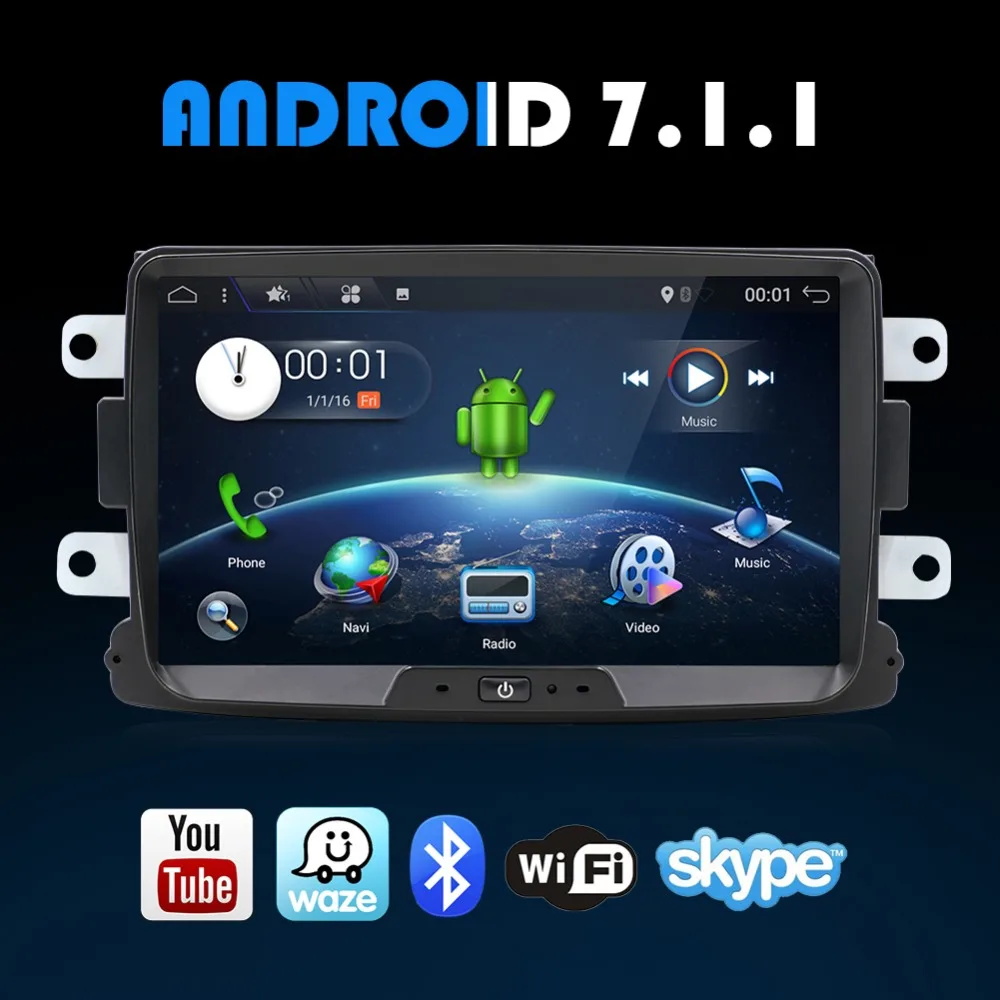 

Bosion Car Multimedia player Android 7.1.1 Autoradio 1 Din For Renault Duster 2010-2016 GPS Navigation +Free CANBUS AUX DAB+