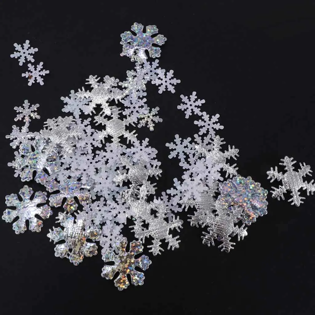 500pcs Christmas Table Confetti Snowflakes Throwing Scatter Decoration 