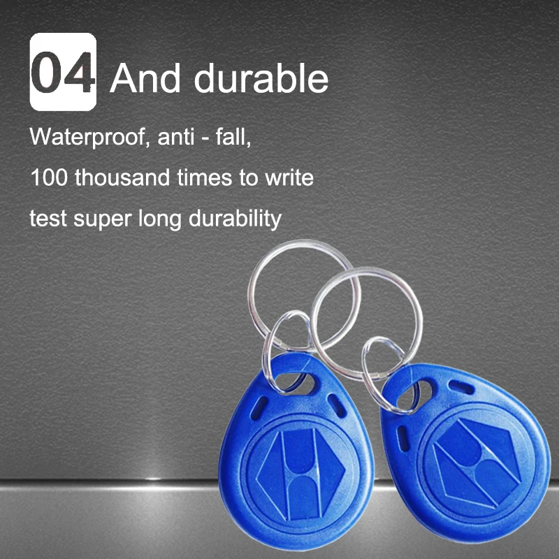 5pcs EM4305 T5577 125khz Copy Rewritable Writable Rewrite EM ID RFID Tags llaveros Porta Chave Card Sticker KeyFob Token Ring