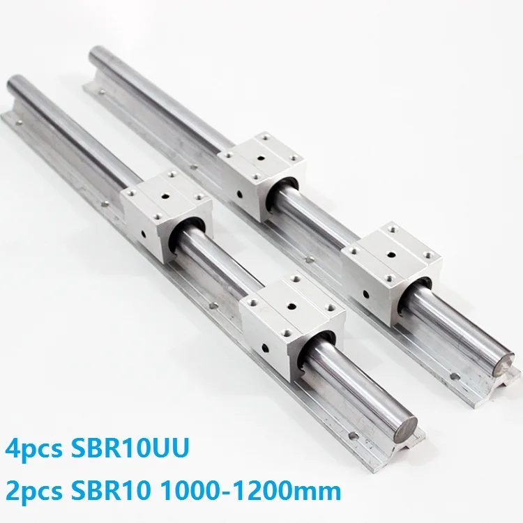 2 шт. SBR10 1000 мм/1100 мм/1200 мм опорный рельс линейная направляющая + 4 SBR10UU блоки