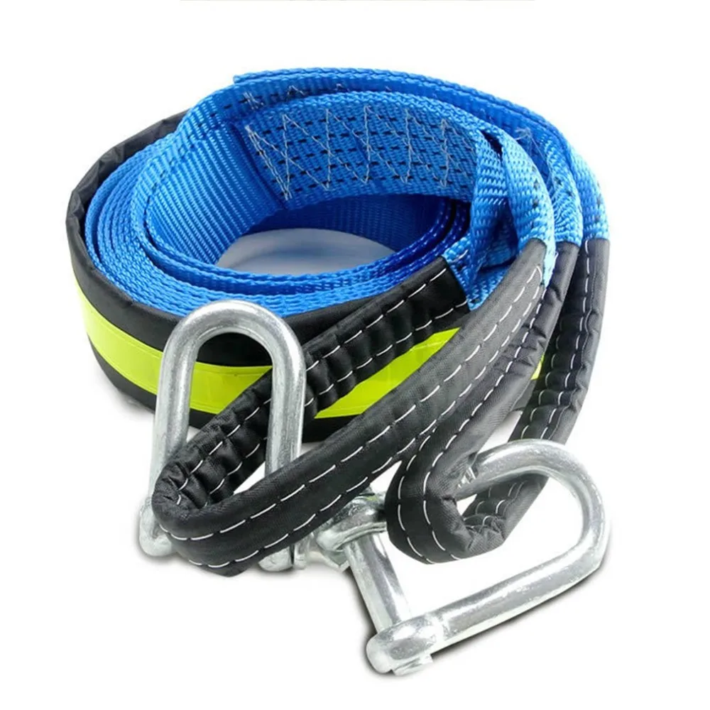 

General 8 Tons Powerful Car Auto Tow Rope Trailer Rope Traction Rope Nylon Towing Rope with Hooks for Heavy Duty Car Emergency