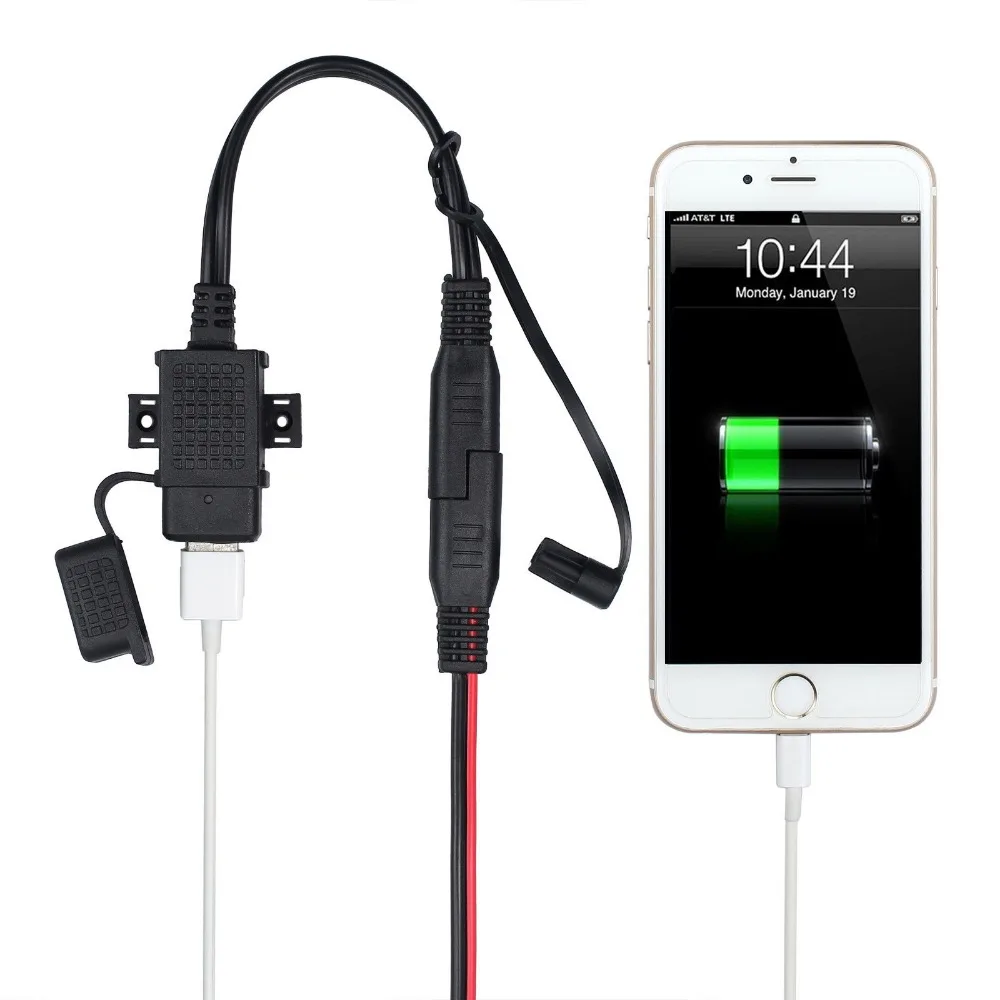 Wotefusi SAE 2.1A USB телефонный зарядный кабель адаптер водонепроницаемый