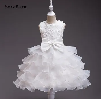 

2019 New Arrival Cheap Little Girls Children Dress Evening Party Dress Flower Girl dress Birthday Gown vestido Size 4-14Years