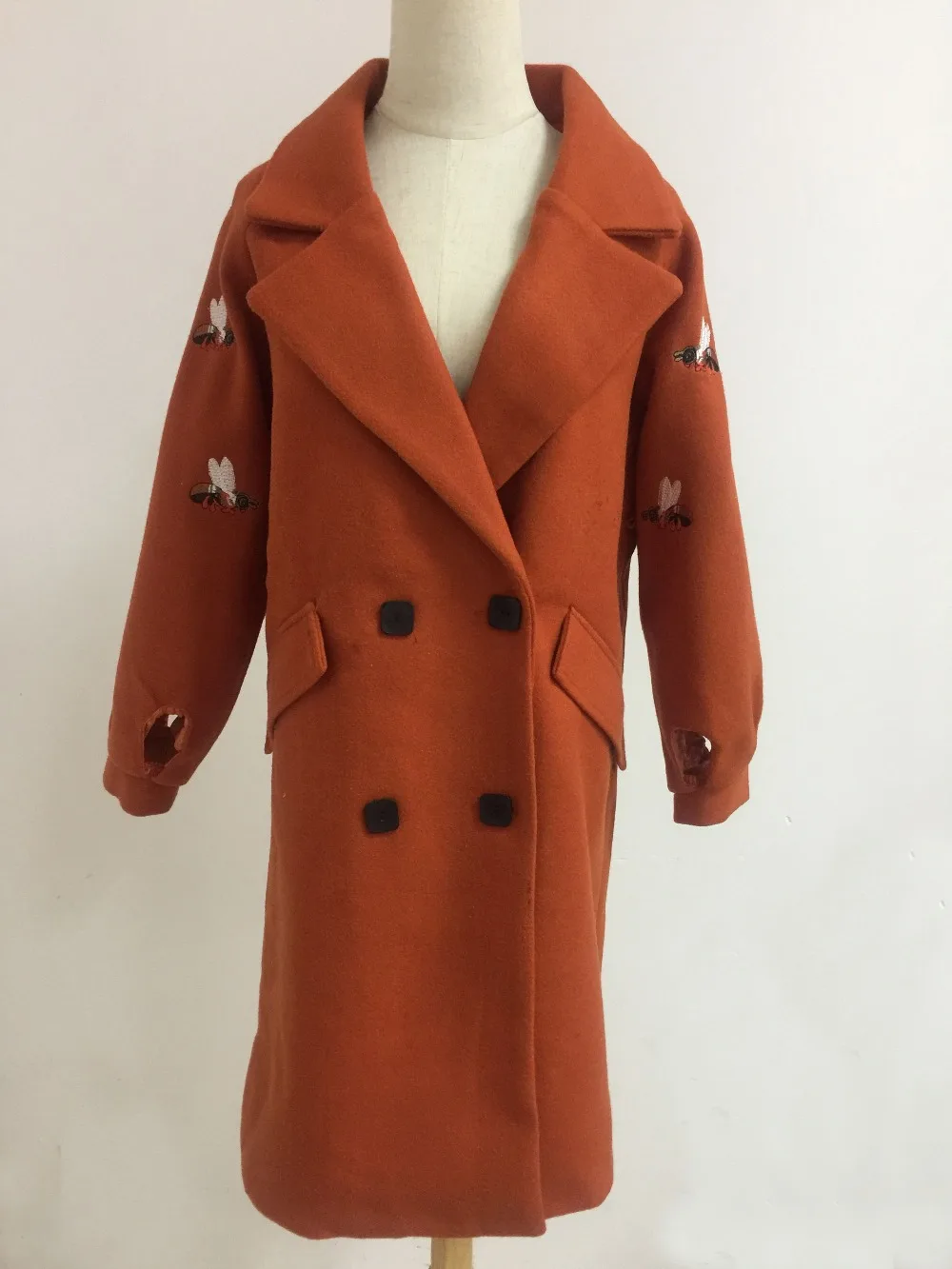 Женские пальто с вышивкой зимнее шерстяное пальто и куртка Модные женские пальто