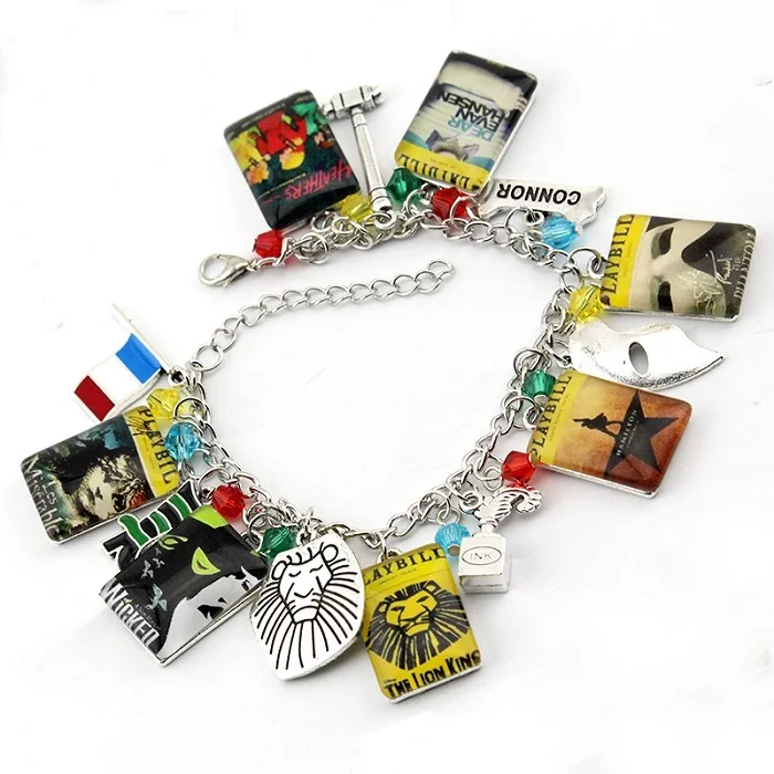 

New Style The Phantom of the Opera Heathers the Les Miserable wicked charm Bracelet Christmas Gifts Jewelry