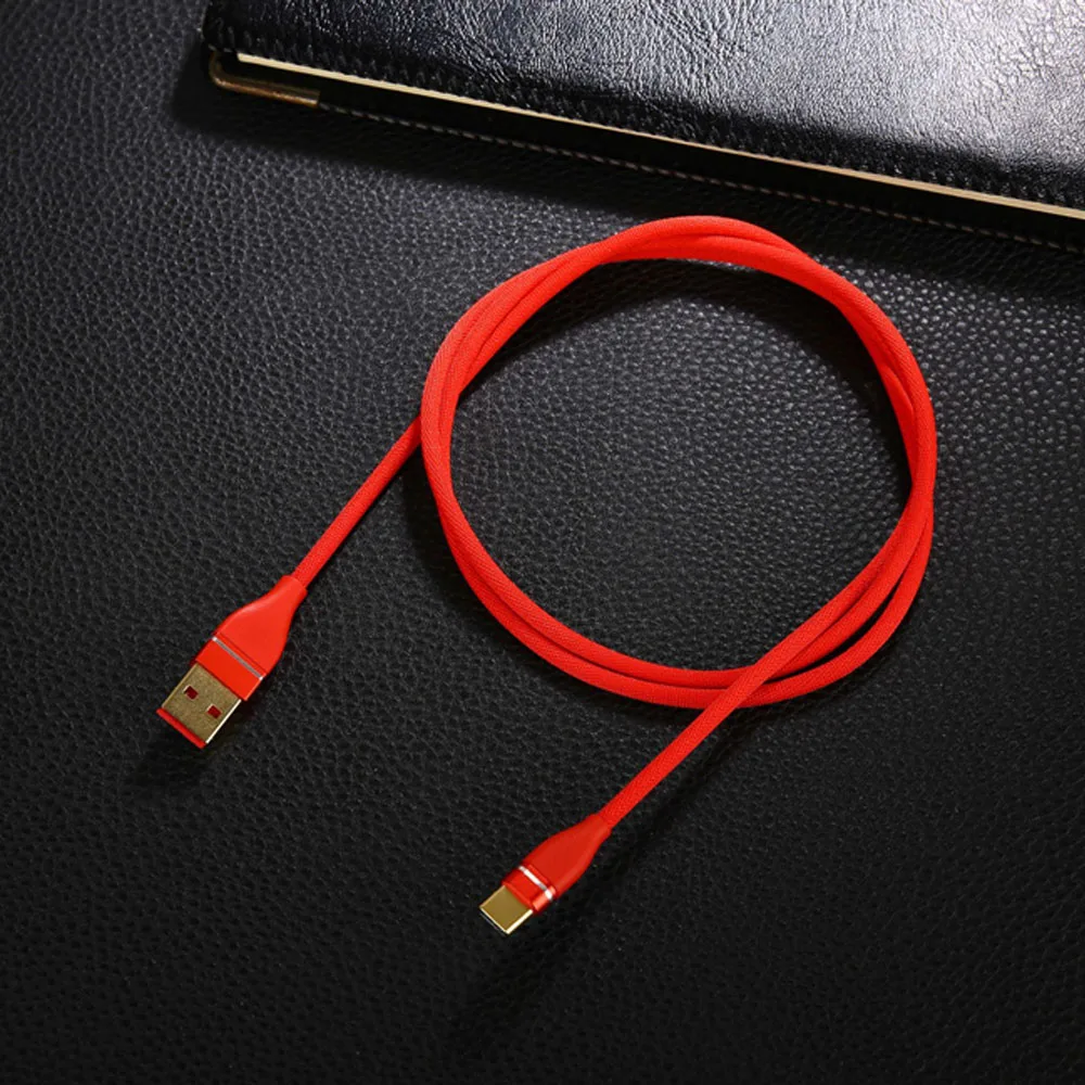 100 قطعة/الوحدة 1 متر النايلون مضفر USB 3.1 نوع C كابل المعادن شاحن كابل ل Xiaomi Leshi هواوي