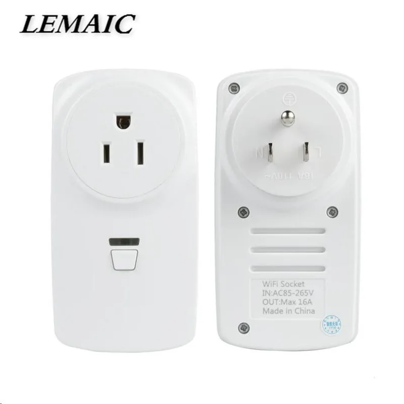 

LEMAIC WiFi Smart US Plug U-Home Socket Work with Amazon Alexa Google Home Schedule Function App DIY Remote Control Switch