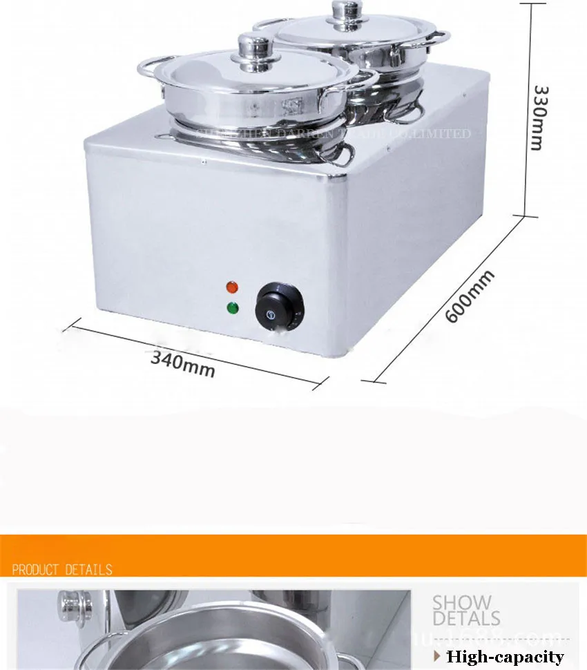 1PC FY-BO-2 Stainless steel soup stove commercial high power induction cooker environmental energy saving double-head