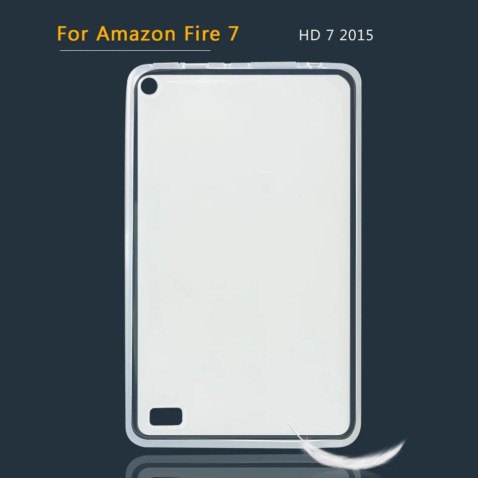 Мягкий чехол из ТПУ с котб Крышка для Amazon Kindle HD 10, 8, 7, 6 огонь HD10 HD8 силиконовый чехол для Kindle Paperwhite 1 2 3 4 - Цвет: 2015 Kindle Fire 7