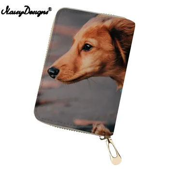 

Dachshund Print Women's Business Card Holders For Kids Wallet Credit Leather Animal Case Mini Wallets Man Passport Hot Sale Pack