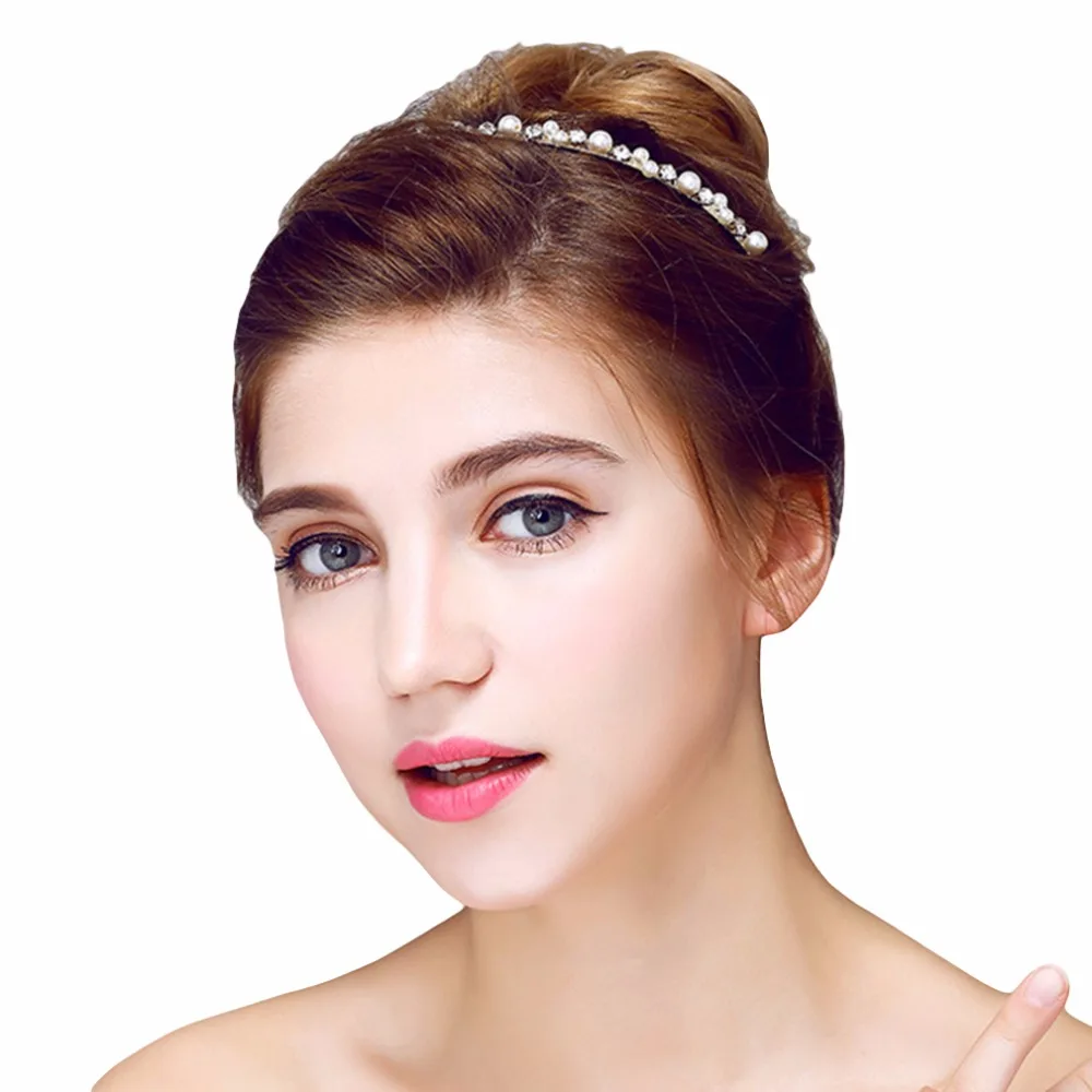 2017 New Romantic Hair Accessories For Bridal handmade Crystal Peral