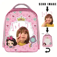 На заказ ваше изображение логотипа имя рюкзак для девочек детский сад рюкзак детские школьные сумки для девочек Bookbag мультфильм Kindergart сумка