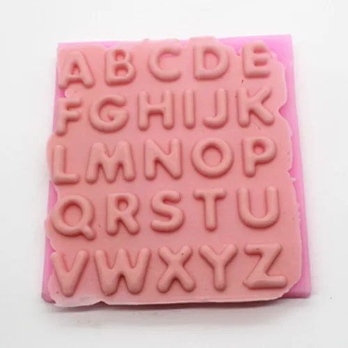 

Wholesale Silicone mold K268 Mini English captial letters shape clay mold Decoration Fondant cake mold Baking mold