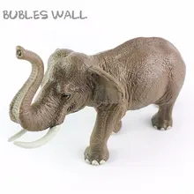 Bubles Wall African Elephant Wild Animals Simulation Female Elephant Action Figures Model Figurine Collection Toys For Kids