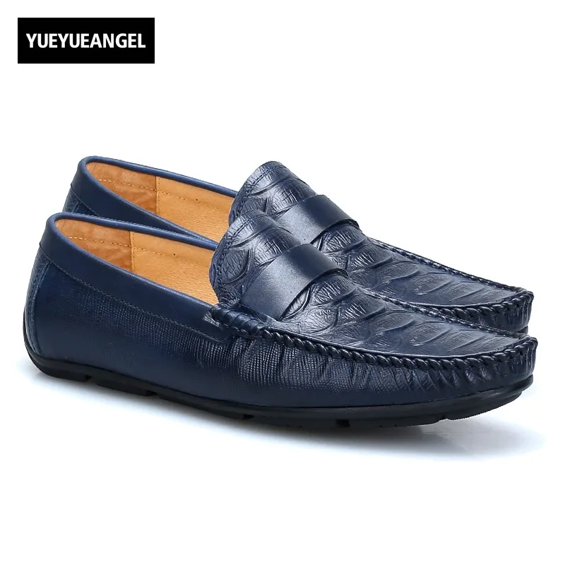 

British Autumn Soft Loafers Slip On Genuine Leather Casual Shoes Men Male Footwear Round Toe Sapatos Masculino Erkek Ayakkabi