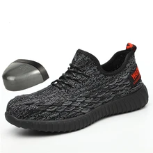 Дышащие рабочие ботинки со стальным носком; нескользящая Мужская обувь для выживания в пустыне;# RF118