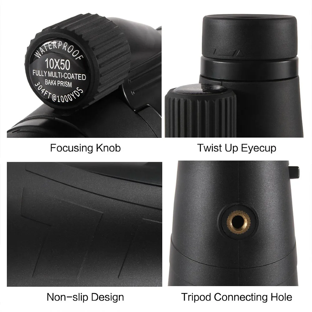 Бинокль Eyeskey HD BAK4 Optics FMC 10x5 0/12x5 0/15x50 Zoom портативный водонепроницаемый Монокуляр с