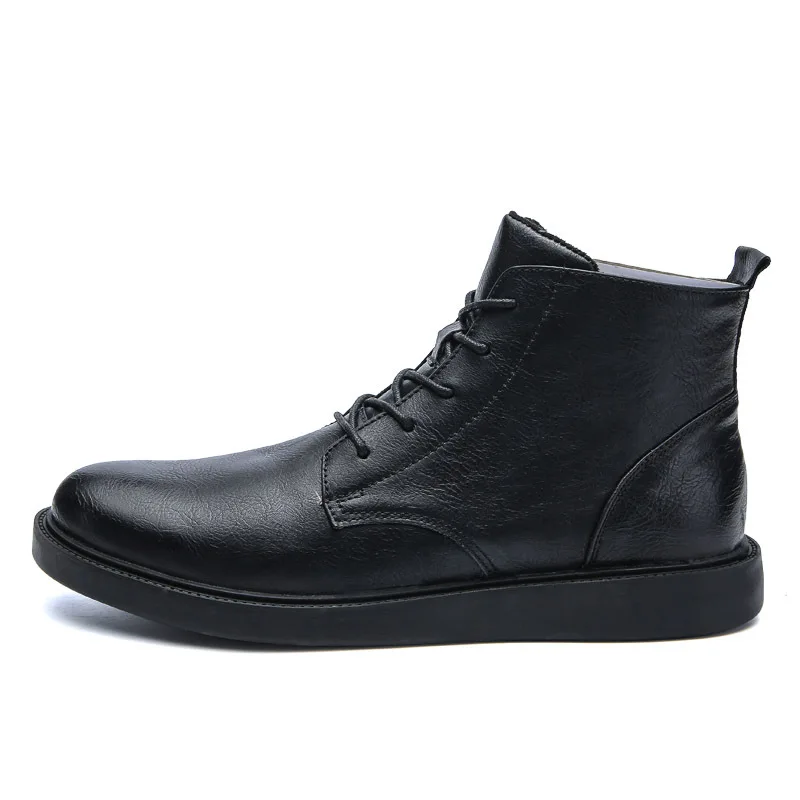 Cuir Top En Match Noir Chaussures Tous Noir Mode Les 2018 Style Vintage Lace Automne Sneakers Hommes Hiver Bottes High Pu Up Appartements khaki gY7bf6y