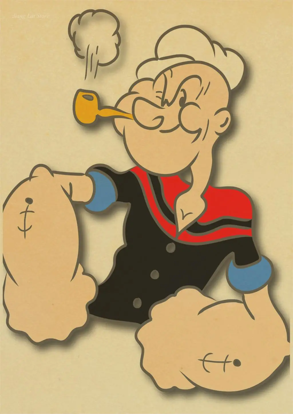 Popeye/Классическая анимация/крафт-бумага постер/Бар Кафе декоративный бумажный плакат