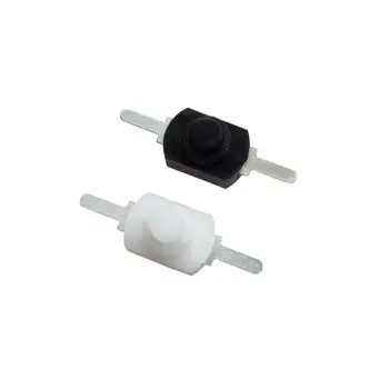 

100pcs 1208YD White/Black DC 30V 1A On Off Mini Push Button Switch1208-YD Self-locking control Flashlight Switchs