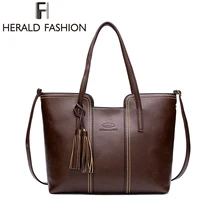 Женские сумки, сумка на плечо из искусственной кожи, женские сумки через плечо с кисточками, женская сумка-мессенджер, модная