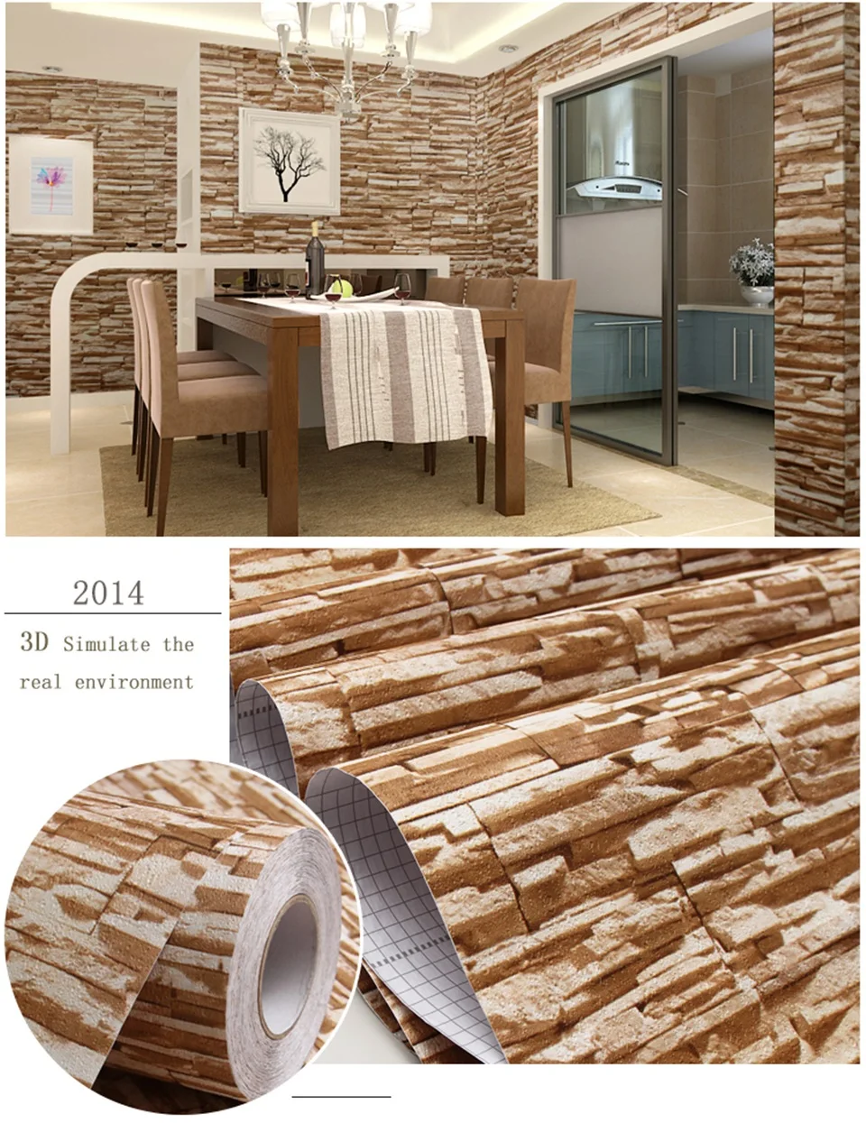 3D кирпич камень самоклеющиеся обои кухня ванная комната ПВХ водонепроницаемые обои кирпичная стена для спальни гостиной настенный Декор