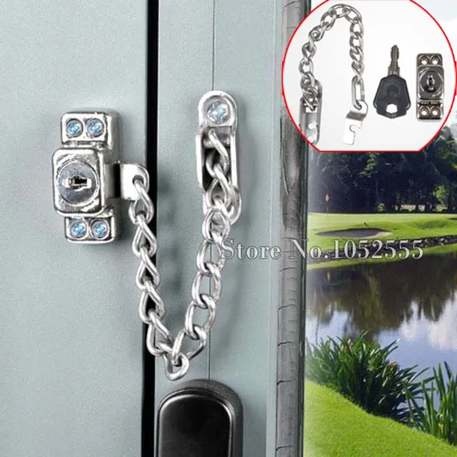 High Quality Lockable Window Security Chain Lock Door Restrictor ... High Quality Lockable Window Security Chain Lock Door Restrictor ...