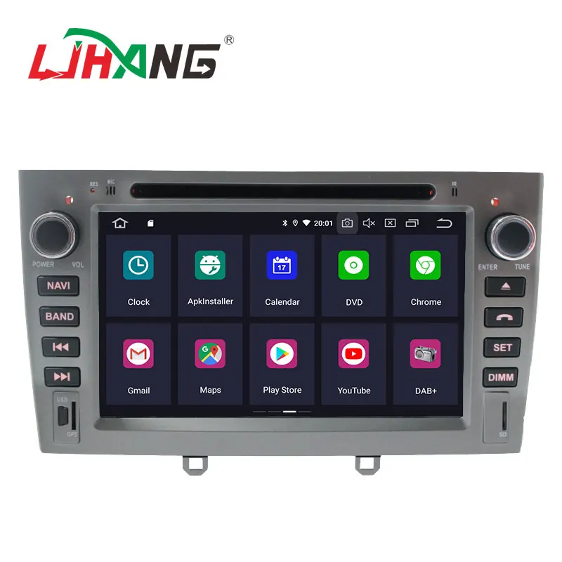 Flash Deal LJHANG Android 9.0 Car DVD Multimedia Player For PEUGEOT 308 408 308SW GPS Navi WIFI 2 Din Car Radio Stereo Headunit Auto RDS SD 1