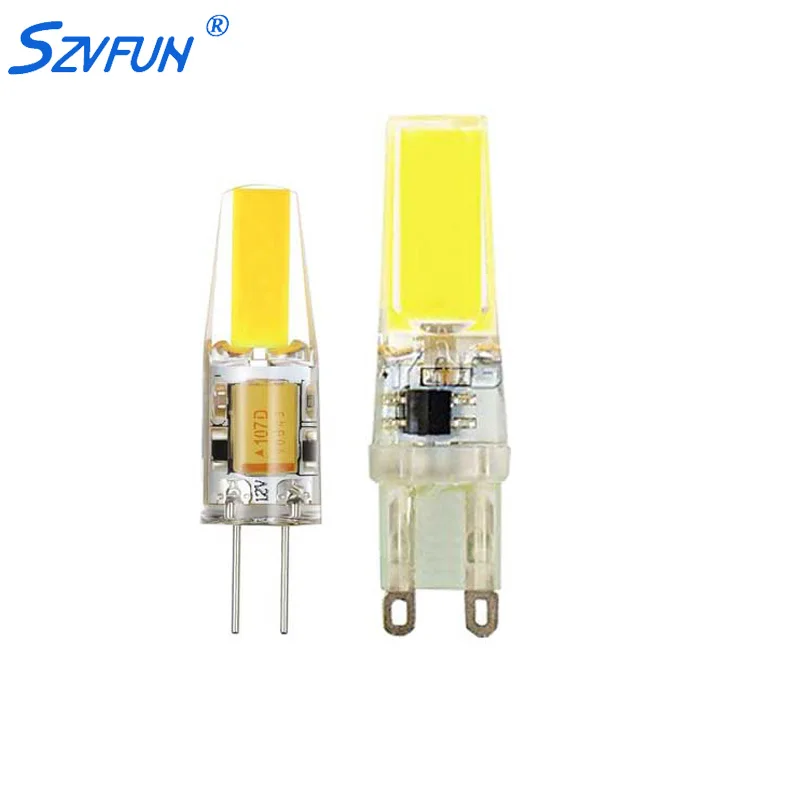 

COB Led Lamp E14 G4 12v G9 Led 220v Dimmable Silicone 360 Angle LED Bulb G9 Replace Halogen Chandelier Spotlight Wholesalex30pcs