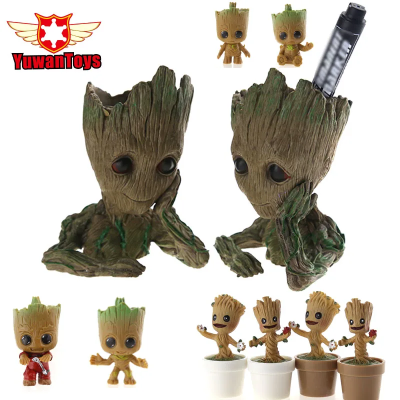 

Guardians of the Galaxy Avengers Action Figure Cute Model Toy Tree Man Baby Flowerpot pen Macetero Vase Planter flower Pot